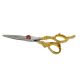 Sword Edge J2 stainless steel Dragon Scissor, Hair cutting Gold 6.5
