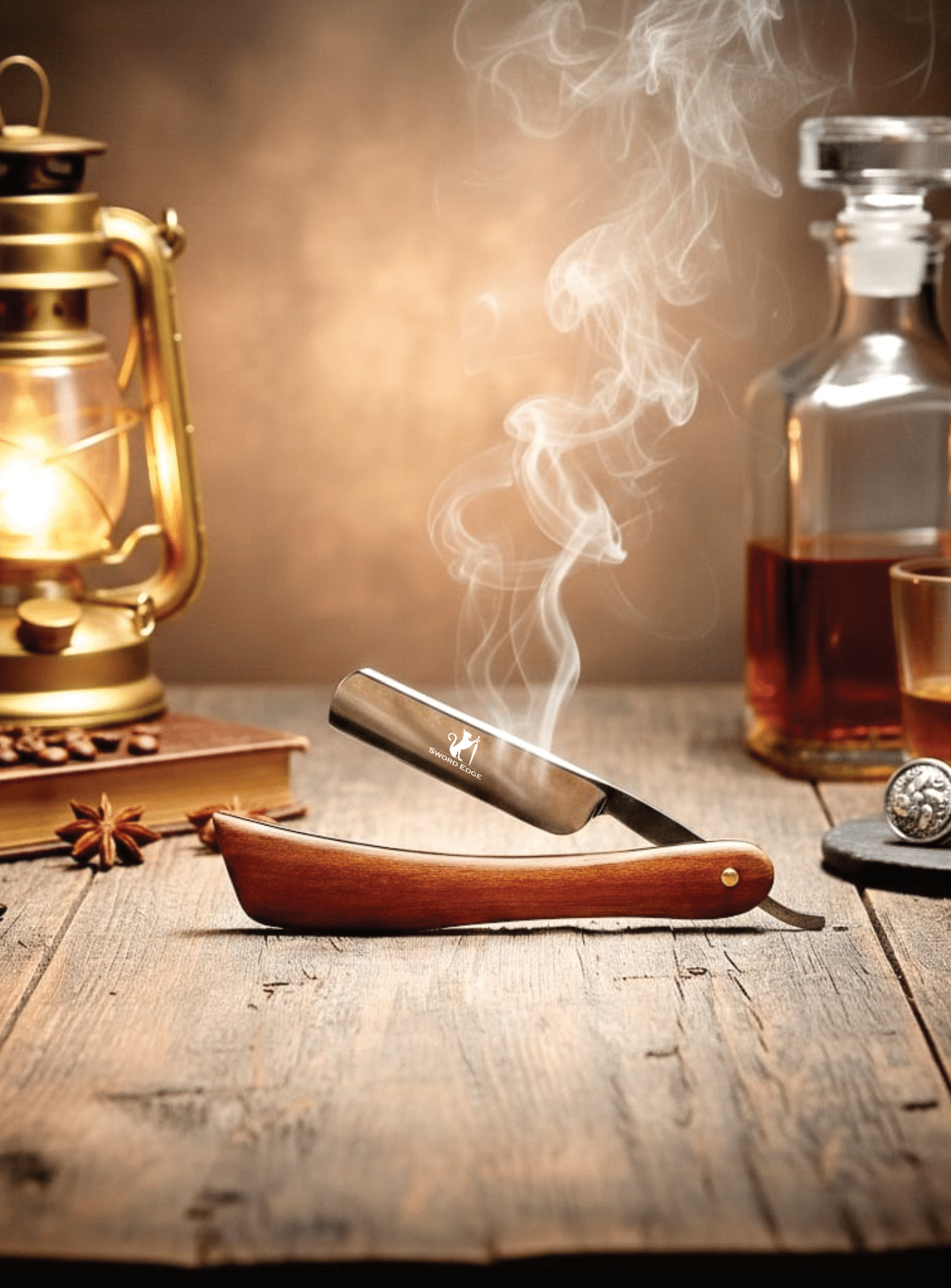 Shesham wood Straight razor-1