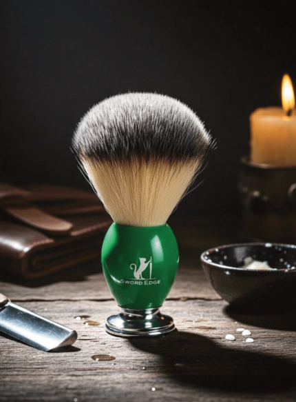 The New Standard in Shaving: Premium Sword Edge Shaving Brush "Grandeur"- Long lasting, Vegan, and Eco-Friendly.
